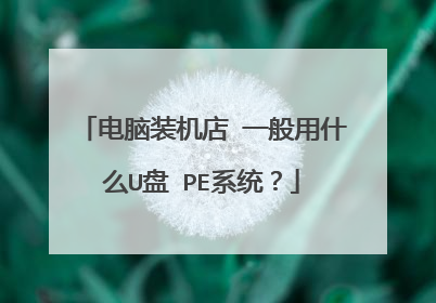 电脑装机店 一般用什么U盘 PE系统？