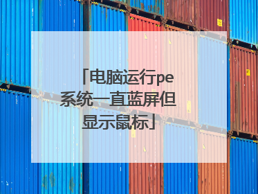 电脑运行pe系统一直蓝屏但显示鼠标