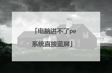 电脑进不了pe系统直接蓝屏