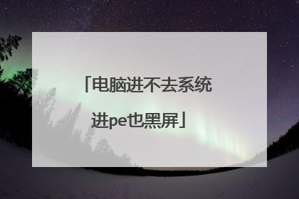 电脑进不去系统进pe也黑屏