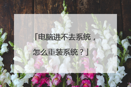 电脑进不去系统,怎么重装系统?
