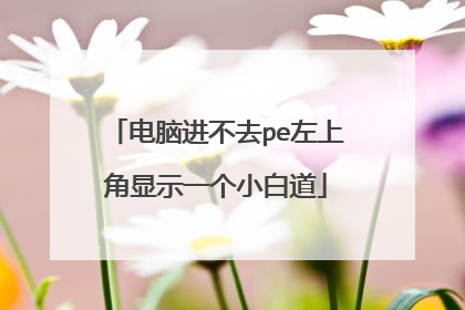 电脑进不去pe左上角显示一个小白道