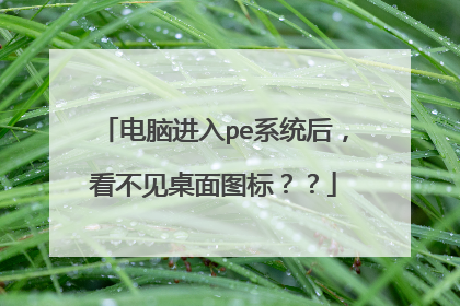 电脑进入pe系统后，看不见桌面图标？？