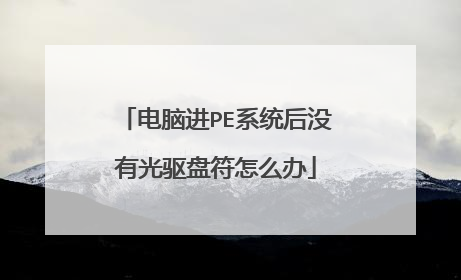 电脑进PE系统后没有光驱盘符怎么办