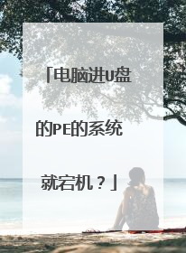 电脑进U盘的PE的系统就宕机？