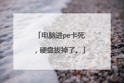 电脑进pe卡死,硬盘拔掉了。