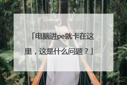 电脑进pe就卡在这里，这是什么问题？