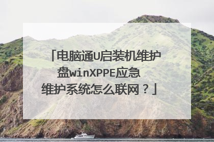 电脑通U启装机维护盘winXPPE应急维护系统怎么联网?