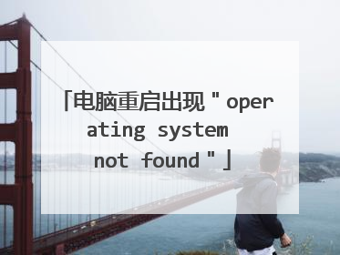 电脑重启出现"operating system not found"