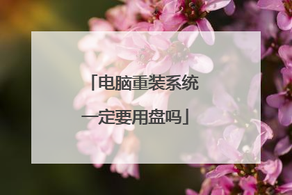 电脑重装系统一定要用盘吗