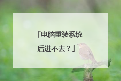 电脑重装系统后进不去？