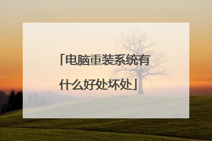 电脑重装系统有什么好处坏处