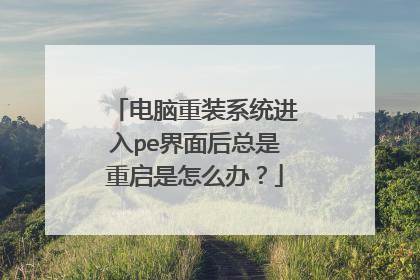 电脑重装系统进入pe界面后总是重启是怎么办?