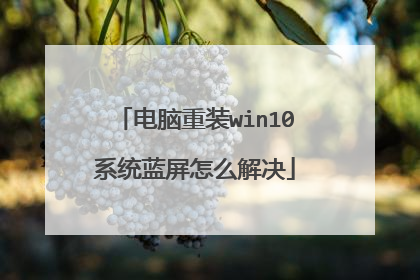 电脑重装win10系统蓝屏怎么解决