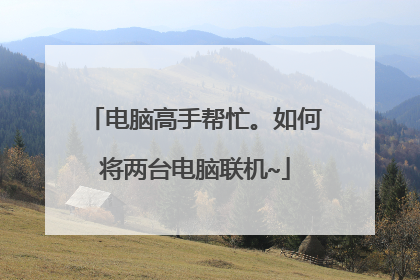 电脑高手帮忙。如何将两台电脑联机~