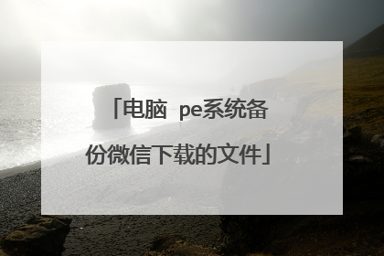 电脑 pe系统备份微信下载的文件
