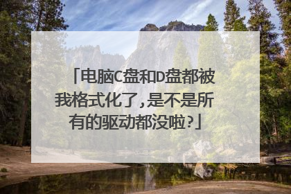 电脑C盘和D盘都被我格式化了,是不是所有的驱动都没啦?