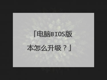 电脑BIOS版本怎么升级？