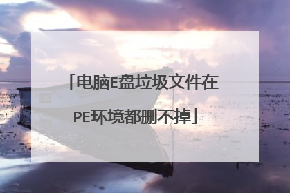电脑E盘垃圾文件在PE环境都删不掉