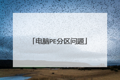 电脑PE分区问题