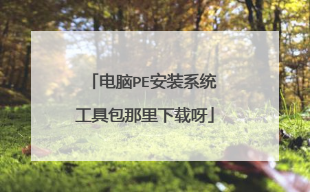 电脑PE安装系统工具包那里下载呀