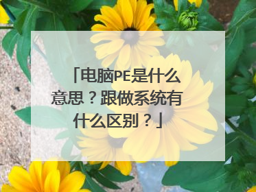 电脑PE是什么意思?跟做系统有什么区别?