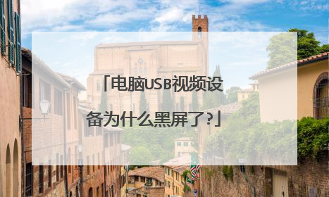 电脑USB视频设备为什么黑屏了?