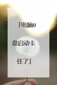 电脑U盘启动卡住了