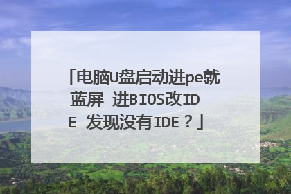 电脑U盘启动进pe就蓝屏 进BIOS改IDE 发现没有IDE？