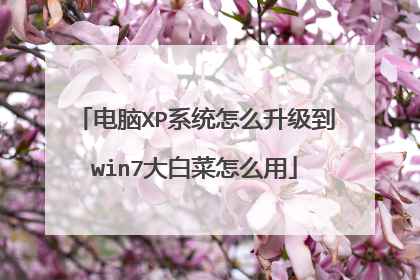 电脑XP系统怎么升级到win7大白菜怎么用