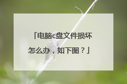 电脑c盘文件损坏怎么办,如下图?