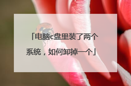 电脑c盘里装了两个系统,如何卸掉一个