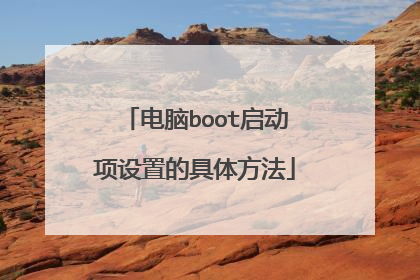电脑boot启动项设置的具体方法