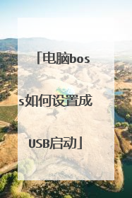 电脑boss如何设置成USB启动