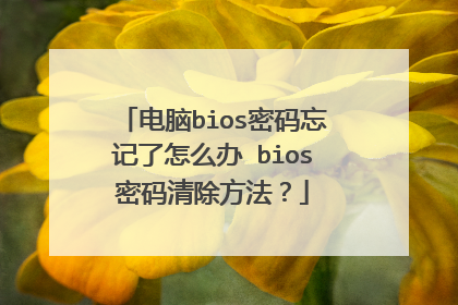 电脑bios密码忘记了怎么办 bios密码清除方法?