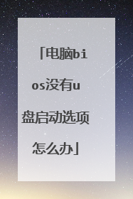 电脑bios没有u盘启动选项怎么办