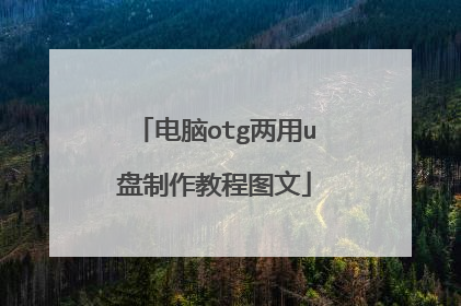 电脑otg两用u盘制作教程图文