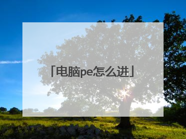 电脑pe怎么进