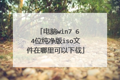 电脑win7 64位纯净版iso文件在哪里可以下载