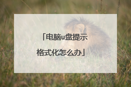 电脑u盘提示格式化怎么办