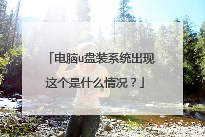 电脑u盘装系统出现这个是什么情况？