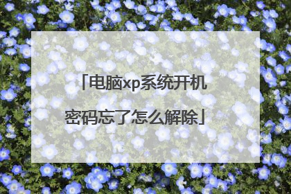电脑xp系统开机密码忘了怎么解除