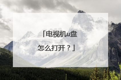 电视机u盘怎么打开?