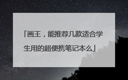 画王，能推荐几款适合学生用的超便携笔记本么
