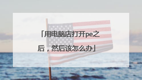 用电脑店打开pe之后,然后该怎么办