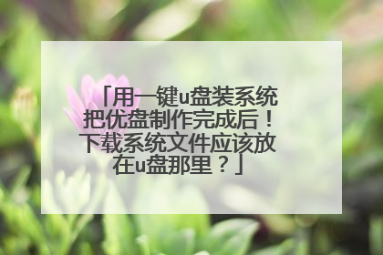 用一键u盘装系统把优盘制作完成后!下载系统文件应该放在u盘那里?
