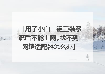 用了小白一键重装系统后不能上网,找不到网络适配器怎么办