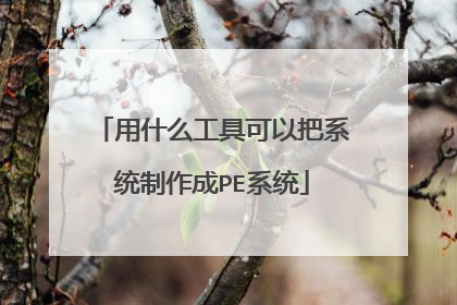 用什么工具可以把系统制作成PE系统