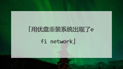 用优盘重装系统出现了efi network