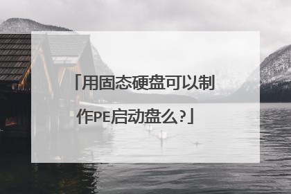 用固态硬盘可以制作PE启动盘么?